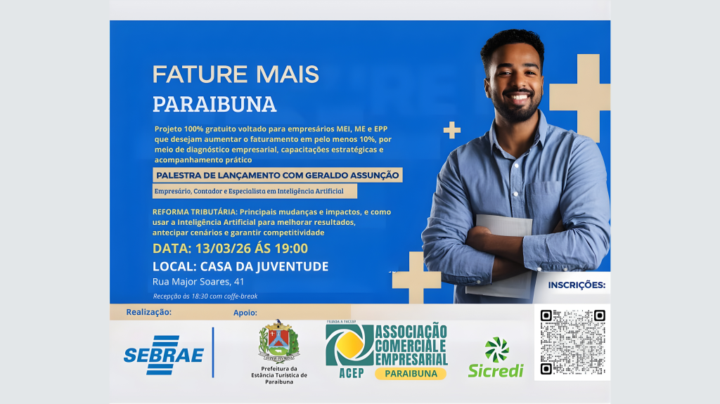 FATURE MAIS: projeto voltado ao crescimento de pequenos negócios será lançado em Paraibuna