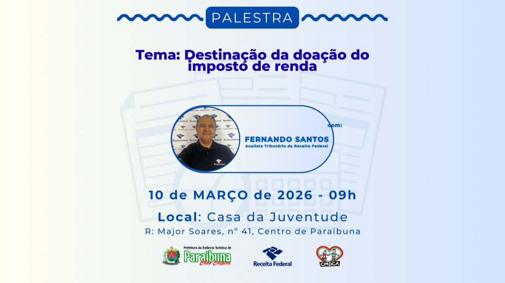 Palestra aborda a destinação da doação do Imposto de Renda