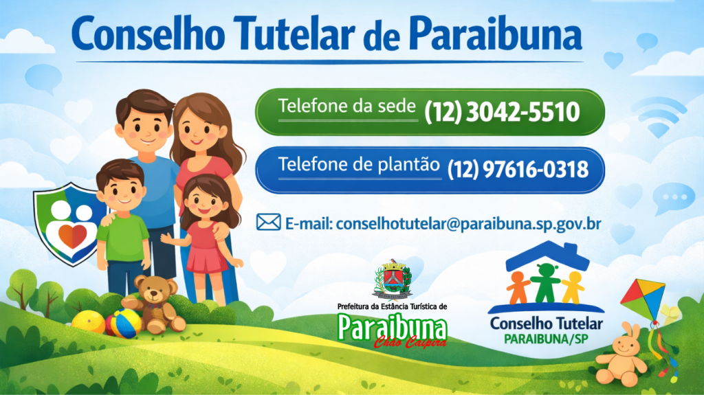 Prefeitura divulga novos telefones e e-mail do Conselho Tutelar de Paraibuna