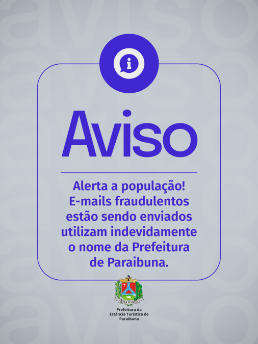 Alerta de Golpe – E-mails falsos em nome da Prefeitura