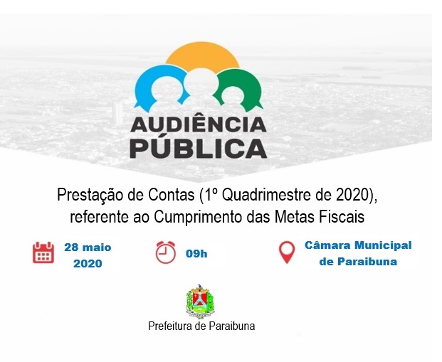Audiências públicas realizadas no primeiro semestre de 2020