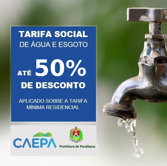 Tarifa Residencial Social – um benefício da CAEPA à população de baixa renda de Paraibuna