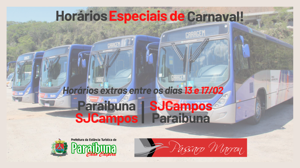 Prefeitura solicita e Pássaro Marron amplia horários de ônibus durante o Milhofolia 2026 em Paraibuna