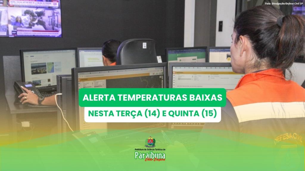 Defesa Civil emite alerta para temperaturas baixas nos próximos dias; Paraibuna pode registrar mínima de 6°C