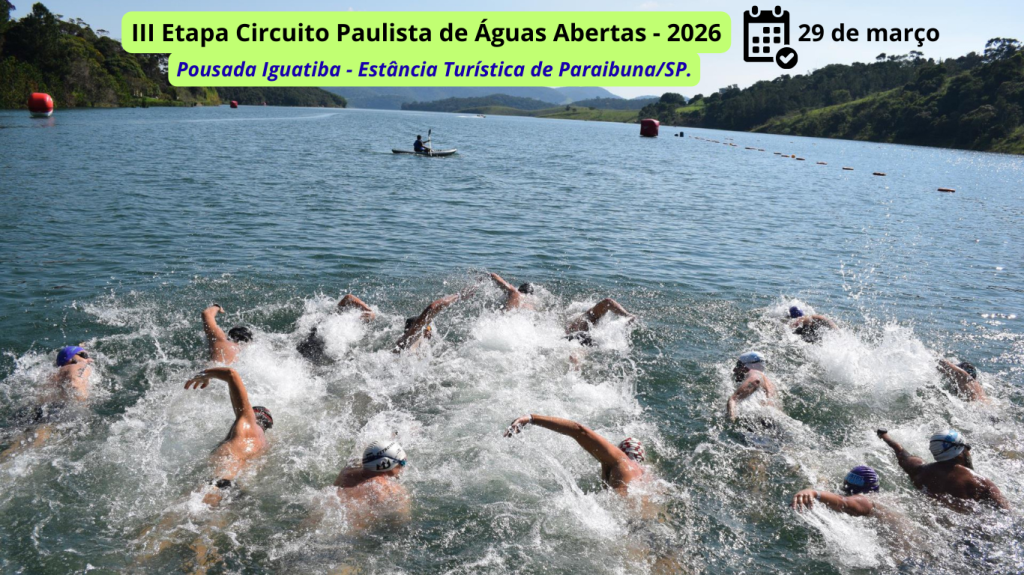 Mais de 500 atletas já se inscreveram para a III Etapa do Circuito Paulista de Águas Abertas em Paraibuna