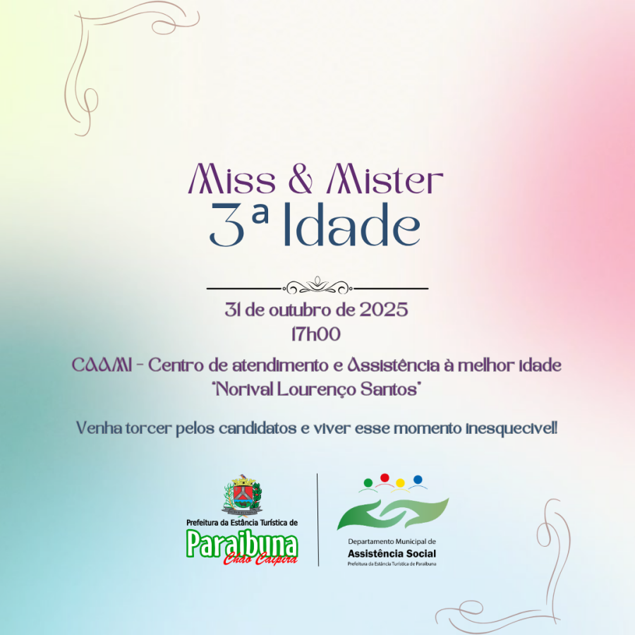 Concurso Miss & Mister 3ª Idade 2025