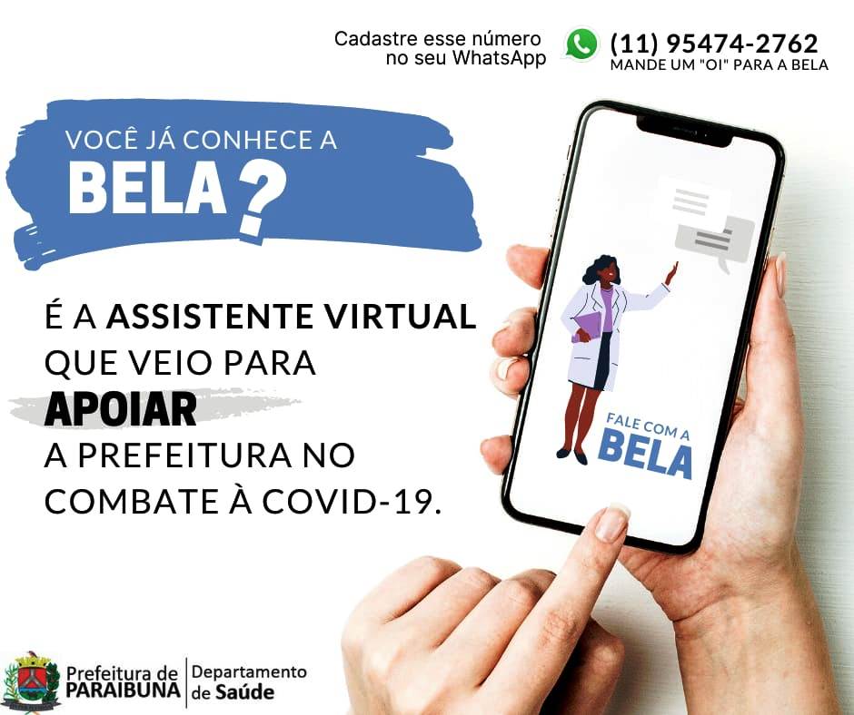Saúde Pública: Prefeitura lança plataforma “BELA” para orientações aos munícipes com sintomas da Covid-19