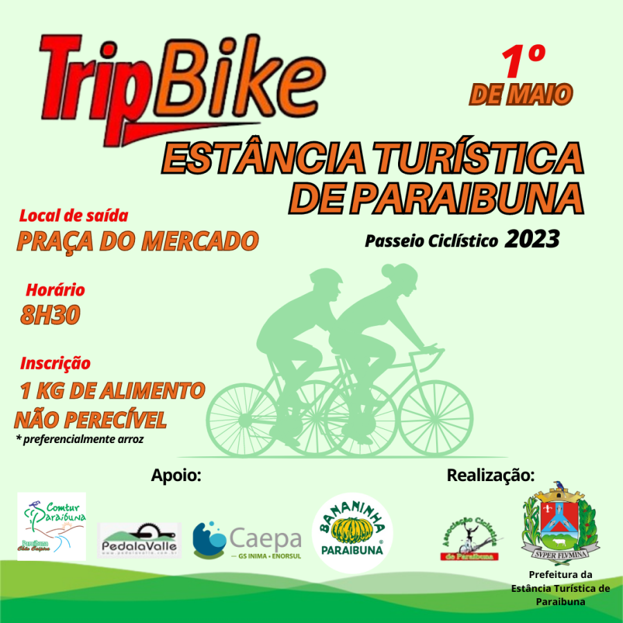 Evento ciclístico Trip Bike 2023 acontece no dia 1º de maio na Estância Turística de Paraibuna