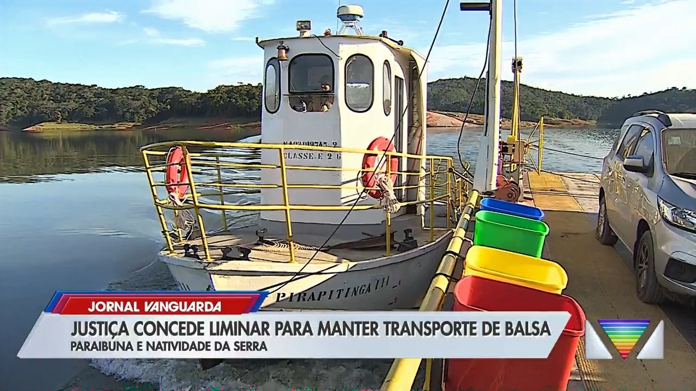TV Vanguarda repercute liminar judicial que mantém o serviço de balsas da CESP em Paraibuna e Natividade da Serra