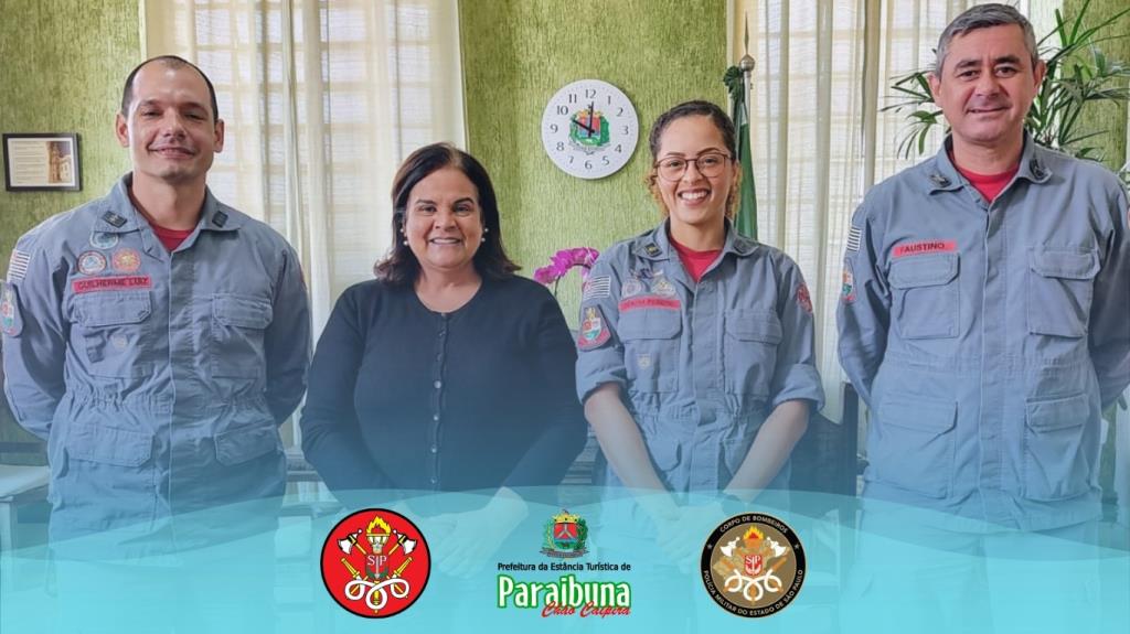 Paraibuna recebe a visita do novo comandante do 1º Subgrupamento de Bombeiros