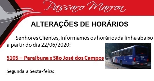 Boa notícia: Litorânea divulga novos horários de ônibus da linha Paraibuna-SJC e vice-versa, a partir desta segunda (22)