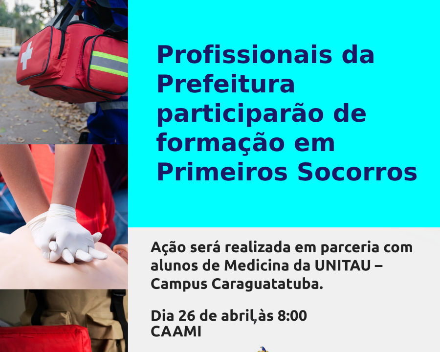 Formação em primeiros socorros para profissionais da Prefeitura de Paraibuna