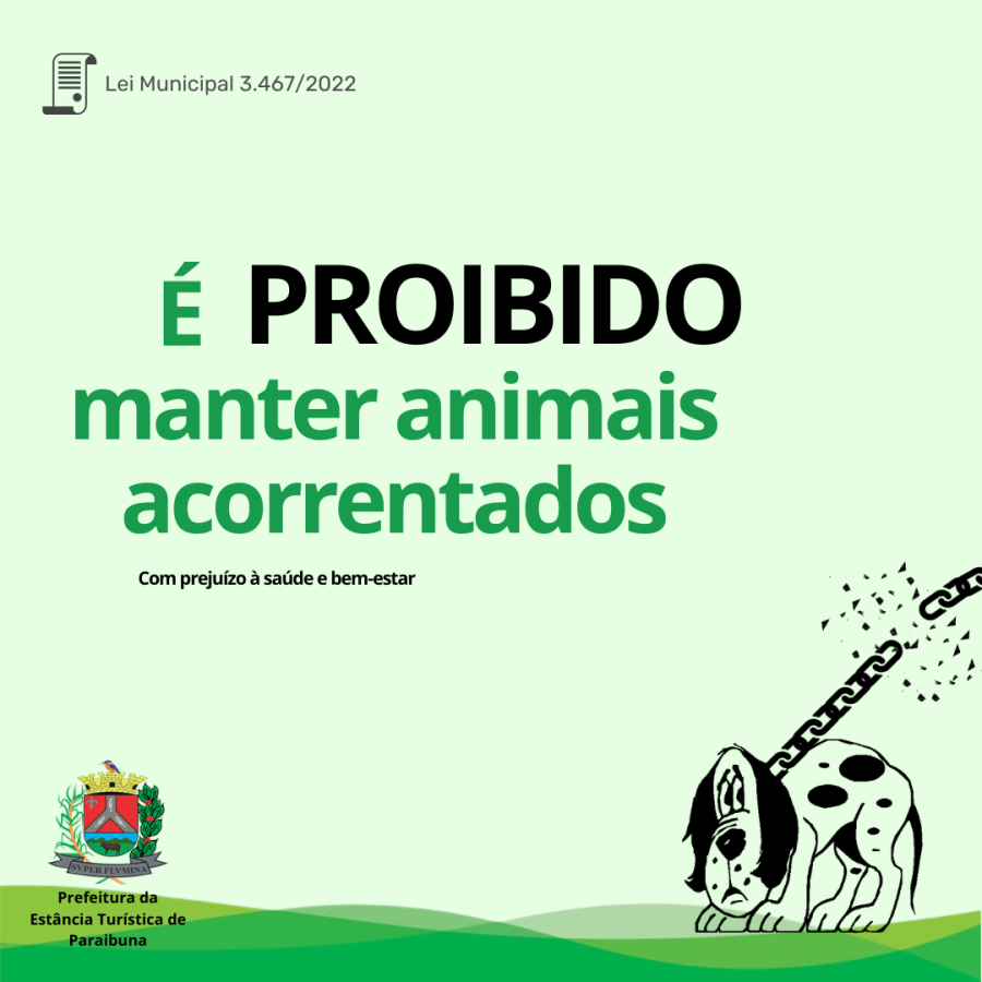 Manter animais acorrentados com prejuízo à saúde e bem-estar é proibido por lei municipal