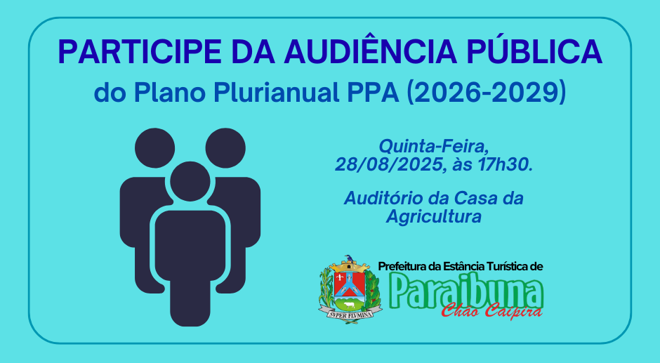 Prefeitura realiza Audiência Pública para apresentação do Plano Plurianual 2026–2029