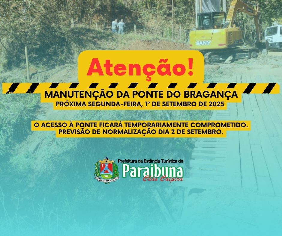 Manutenção da Ponte do Bragança será realizada entre os dias 01 e 02 de setembro