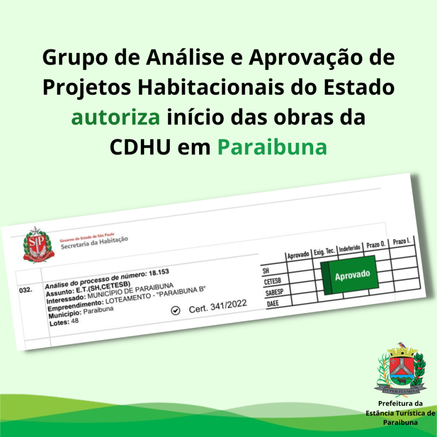 Grupo de análise de projetos habitacionais aprova CDHU em Paraibuna