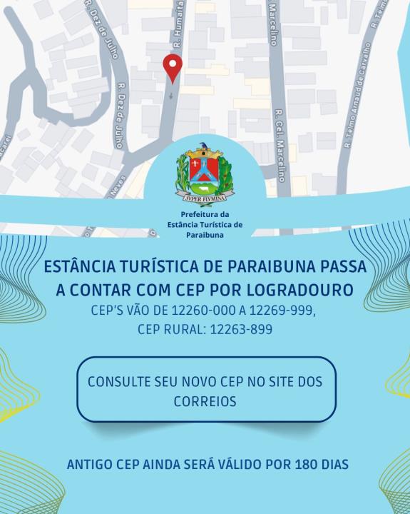 Estância Turística de Paraibuna passa a contar com CEP por logradouro a partir desta quarta-feira (30)