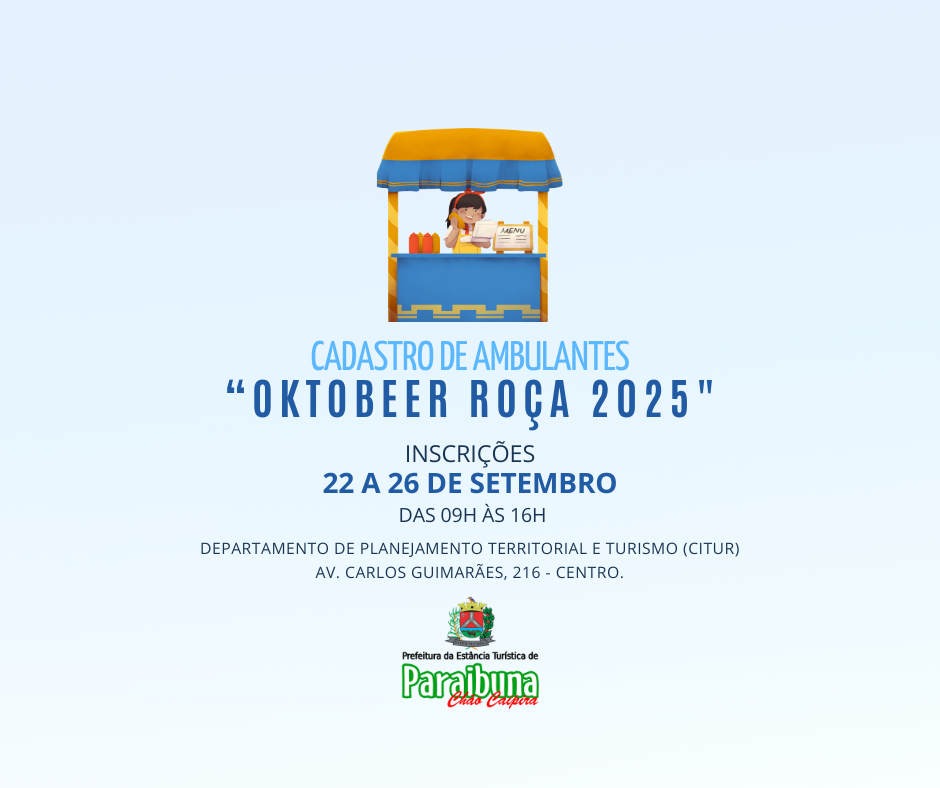 Cadastro de ambulantes para a Oktobeer Roça 2025