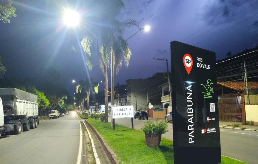 Cidade mais iluminada: Estância Turística de Paraibuna conquista instalação de luminárias com tecnologia de LED