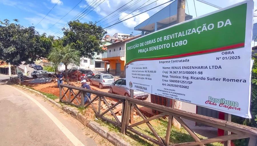 Prefeitura inicia obras de revitalização da Praça Benedito Lobo, no bairro Bela Vista