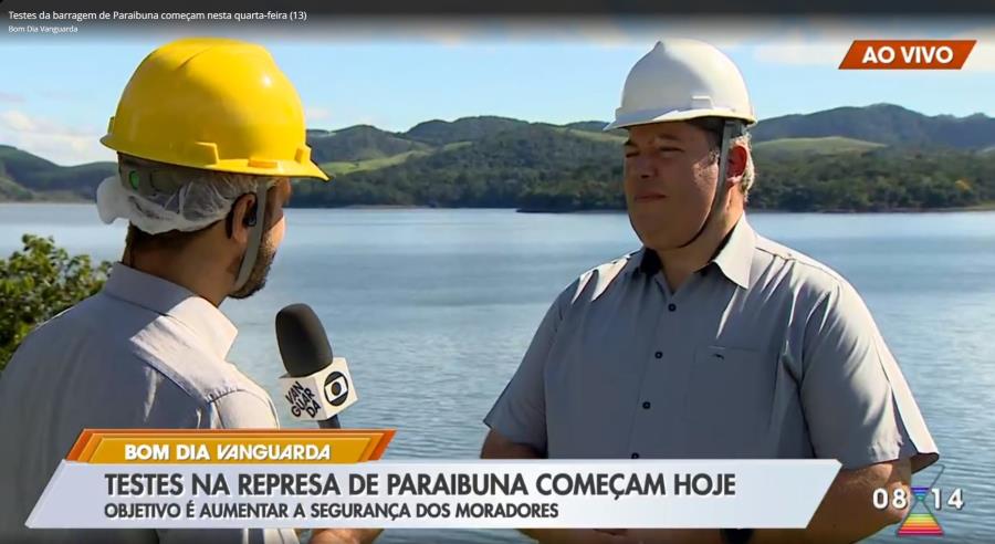 Testes com sirenes do sistema de segurança de barragens da CESP em Paraibuna é destaque na TV Vanguarda