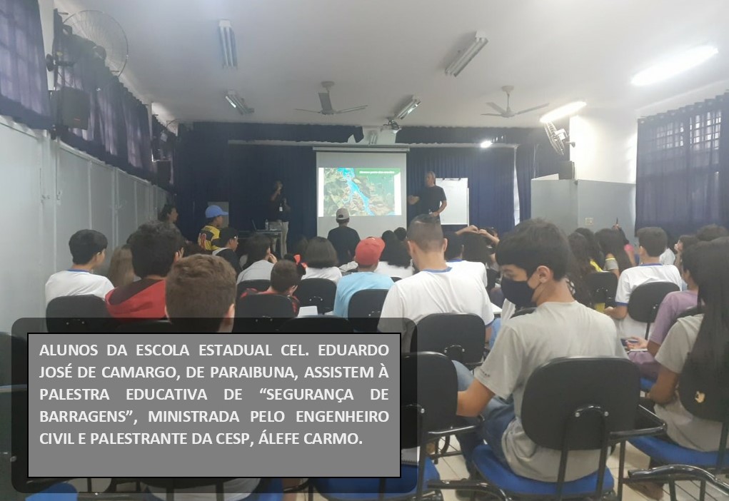 CESP realizada palestras sobre segurança de barragens em escolas públicas de Paraibuna