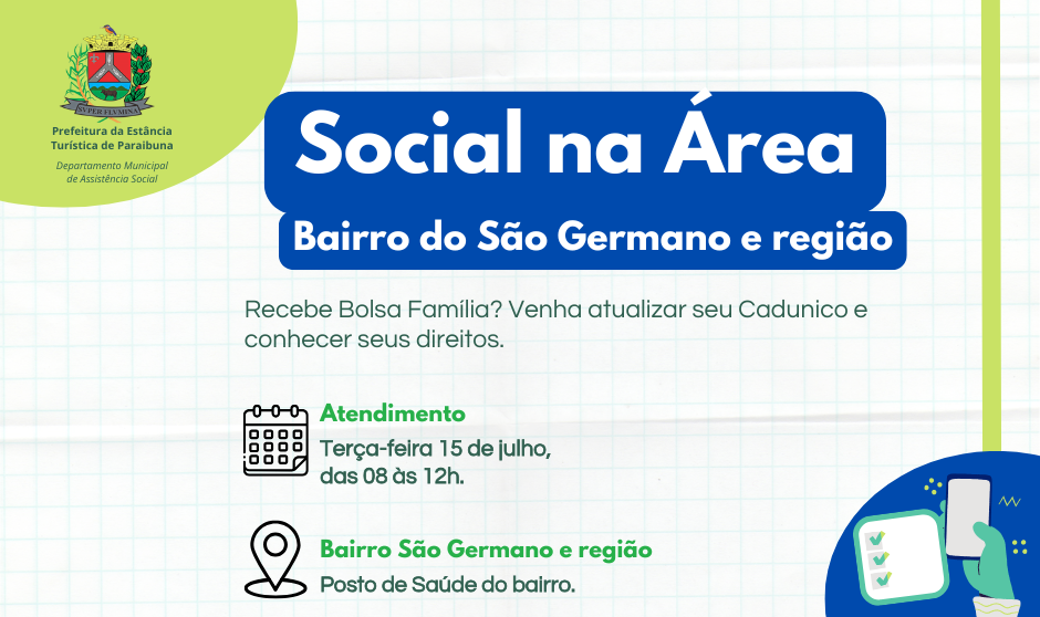 “Social na Área” estará no bairro do São Germano para descentralização de serviços aos moradores da região