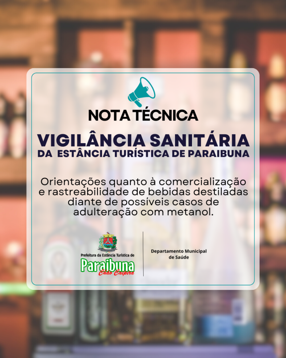 NOTA TÉCNICA – VIGILÂNCIA SANITÁRIA MUNICIPAL DE PARAIBUNA