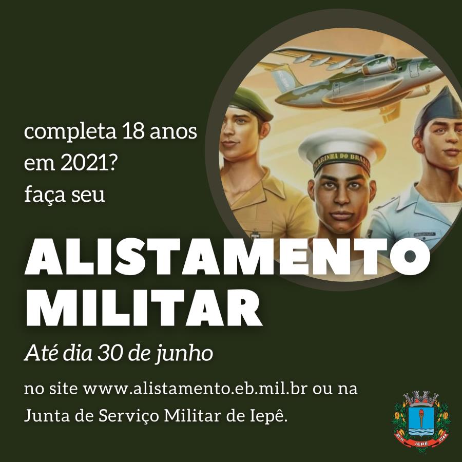 Inscrições para o alistamento militar obrigatório estão abertas