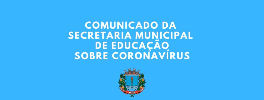 Escolas municipais suspendem aulas a partir de 23 de março
