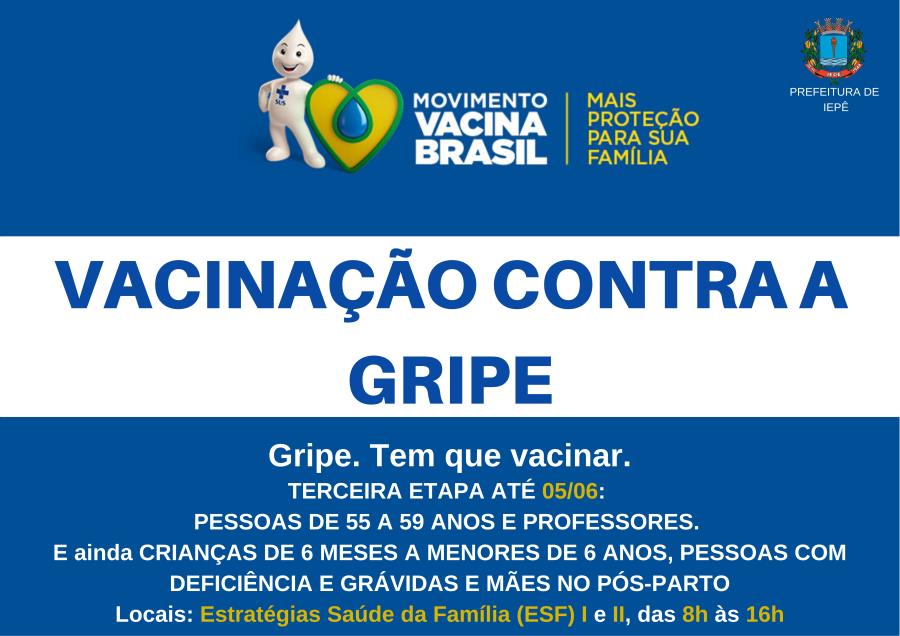Iepê inicia mais uma etapa da vacinação contra gripe