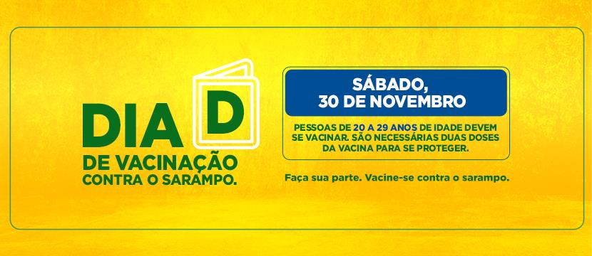 Amanhã tem o dia D de vacinação contra o sarampo