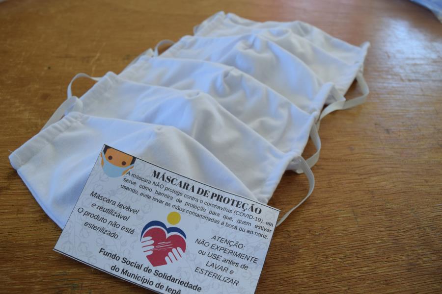 Fundo Social de Iepê produz máscaras caseiras e distribui para grupos de risco da Covid-19