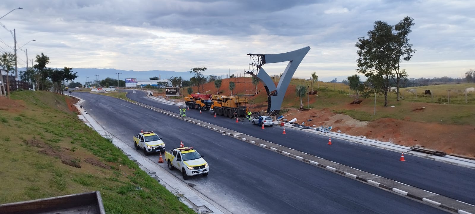 Portal de entrada da cidade começa a ser instalado