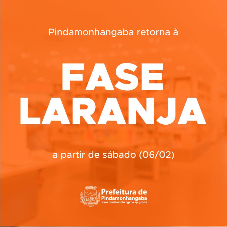Pindamonhangaba acompanha Plano São Paulo e entra na Fase Laranja a partir deste sábado (6)