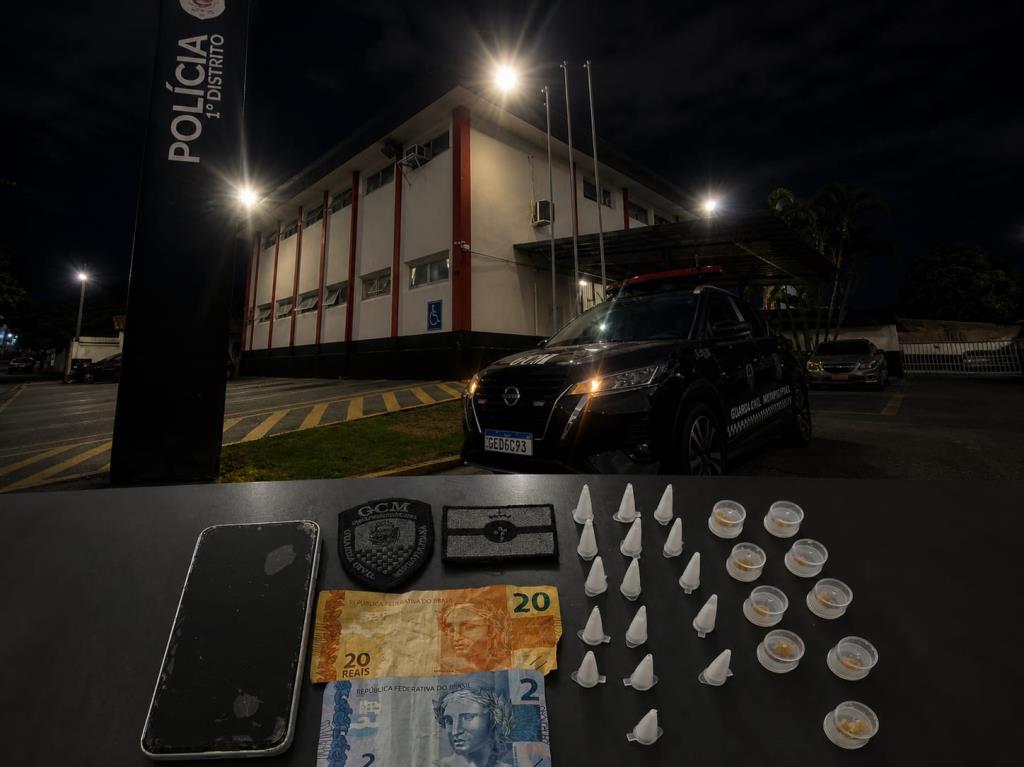 GCM de Pinda prende homem por tráfico de drogas na região central