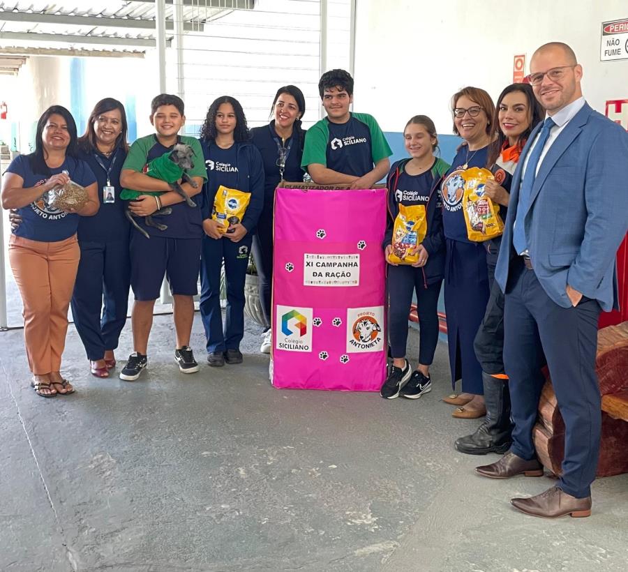 Fundo Social de Solidariedade recebe doações de ração no Colégio Siciliano