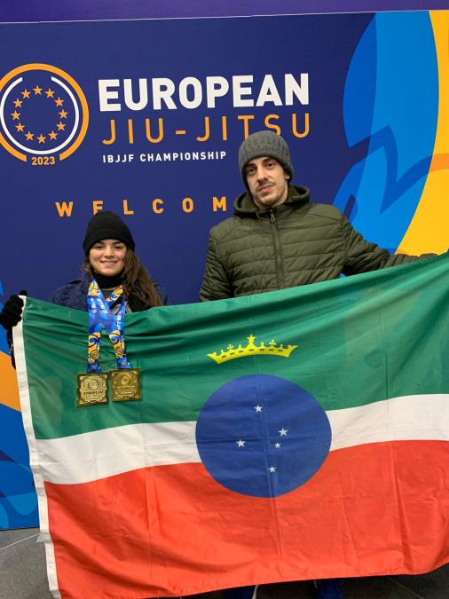 08/02 - Atleta de Pinda conquista dois ouros no jiu-jitsu em torneio na França