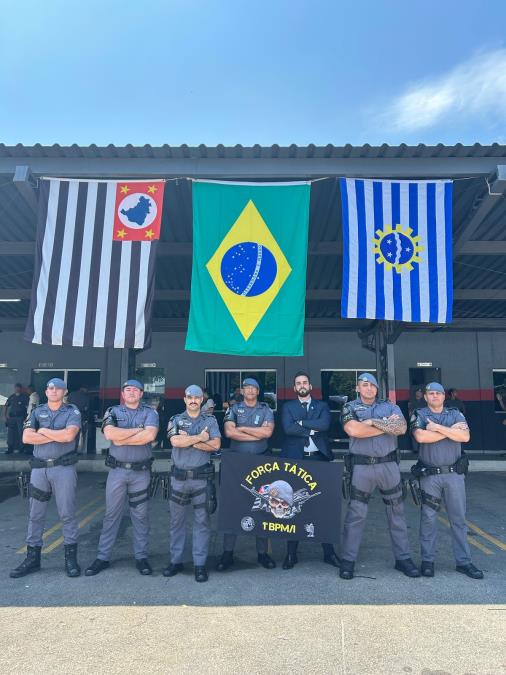 Equipe de Segurança Pública de Pinda acompanha posse do novo comando da PM regional