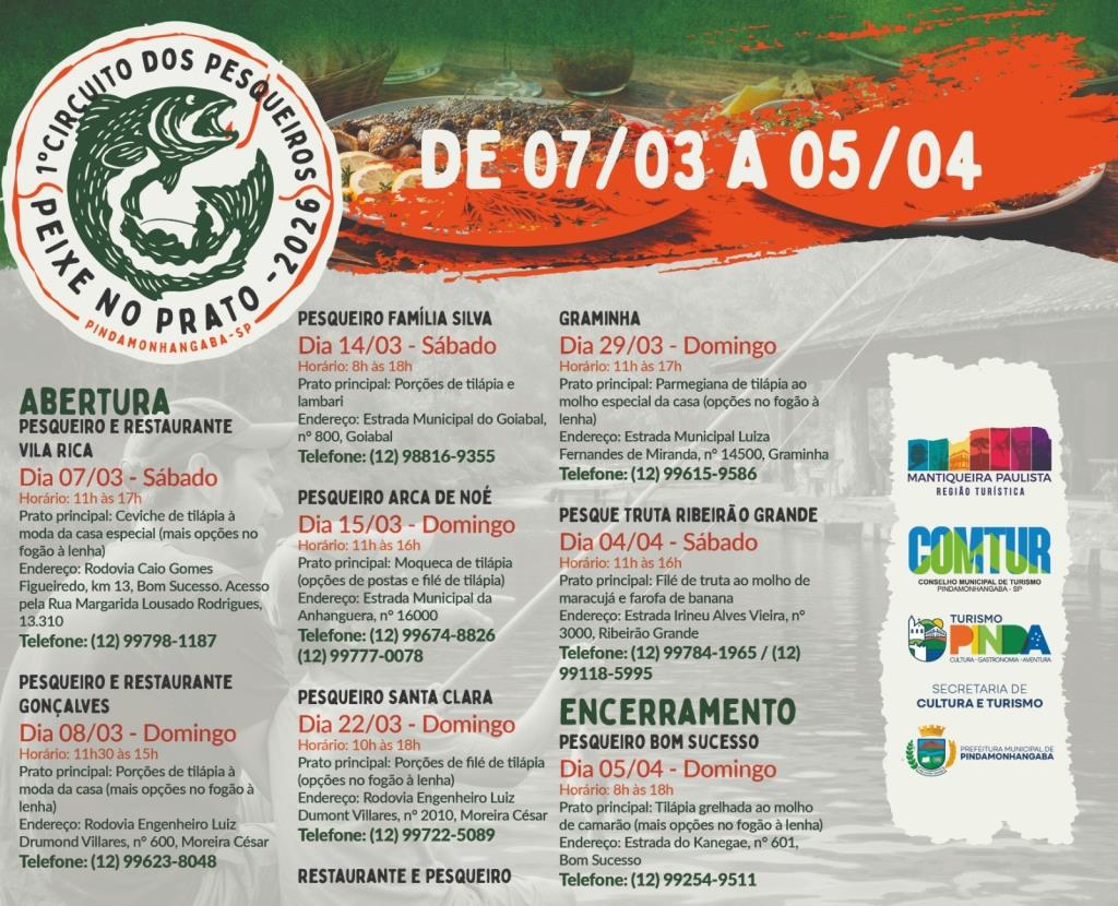 Família Silva e Arca de Noé participam do 1º Circuito dos Pesqueiros “Peixe no Prato” neste fim de semana