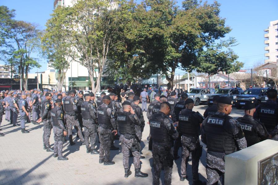 Pinda recebe grande operação de segurança pública da PM com apoio da GCM