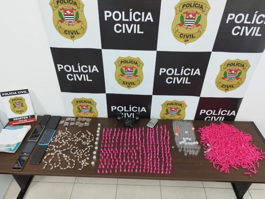 Polícia Civil faz prisões e apreende grande volume de drogas em Pinda