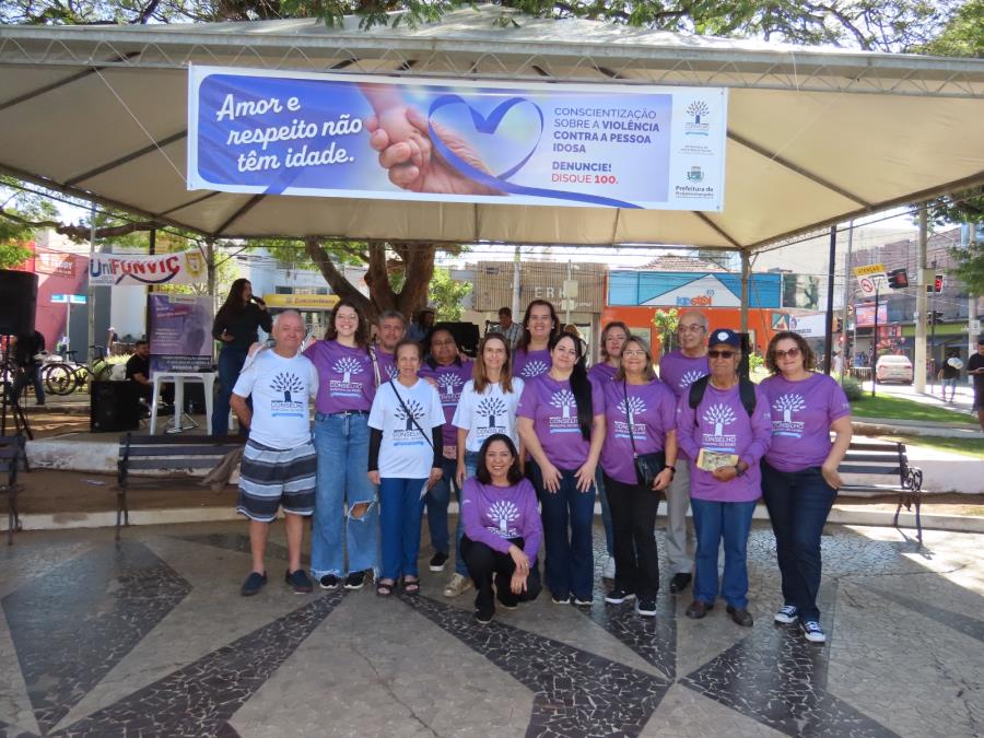 Junho Violeta: Praça Monsenhor Marcondes recebeu evento de conscientização sobre a violência contra a pessoa idosa