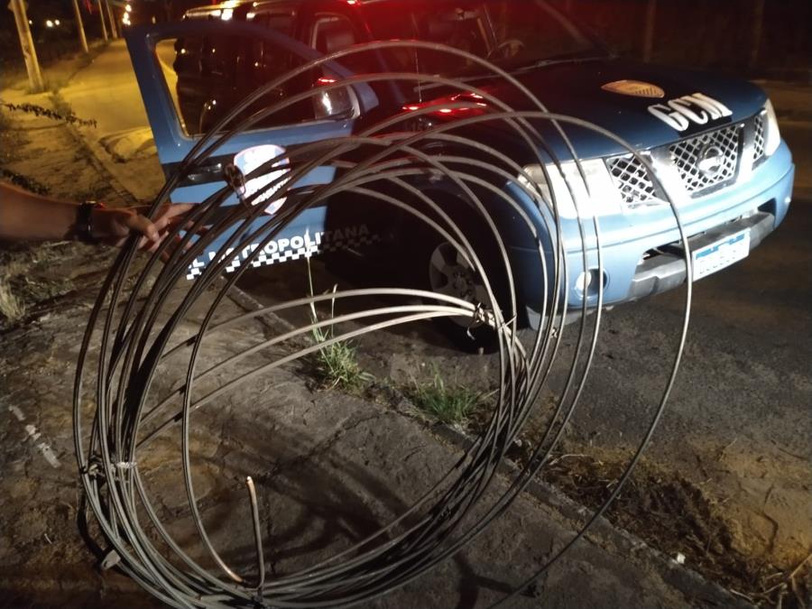 22/09 - Em flagrante, PM obtém êxito em evitar novo furto de fios de cobre da Estrada de Ferro
