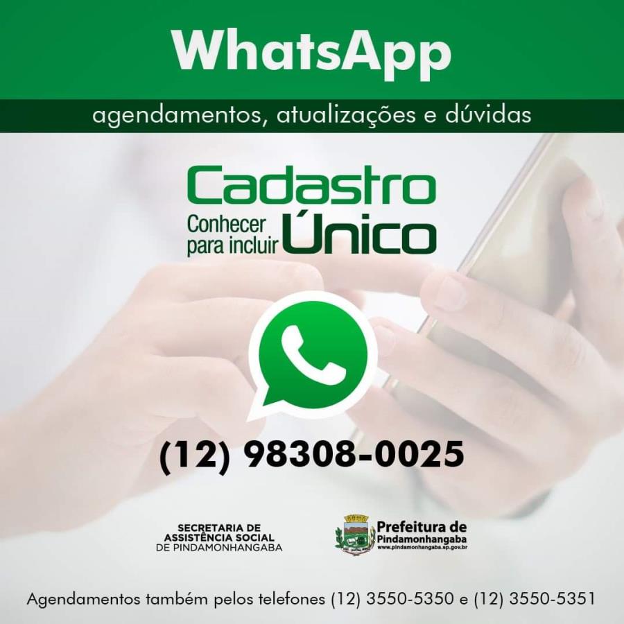 23/09 - Pinda faz atendimento por whatsapp para agendamento no CadÚnico