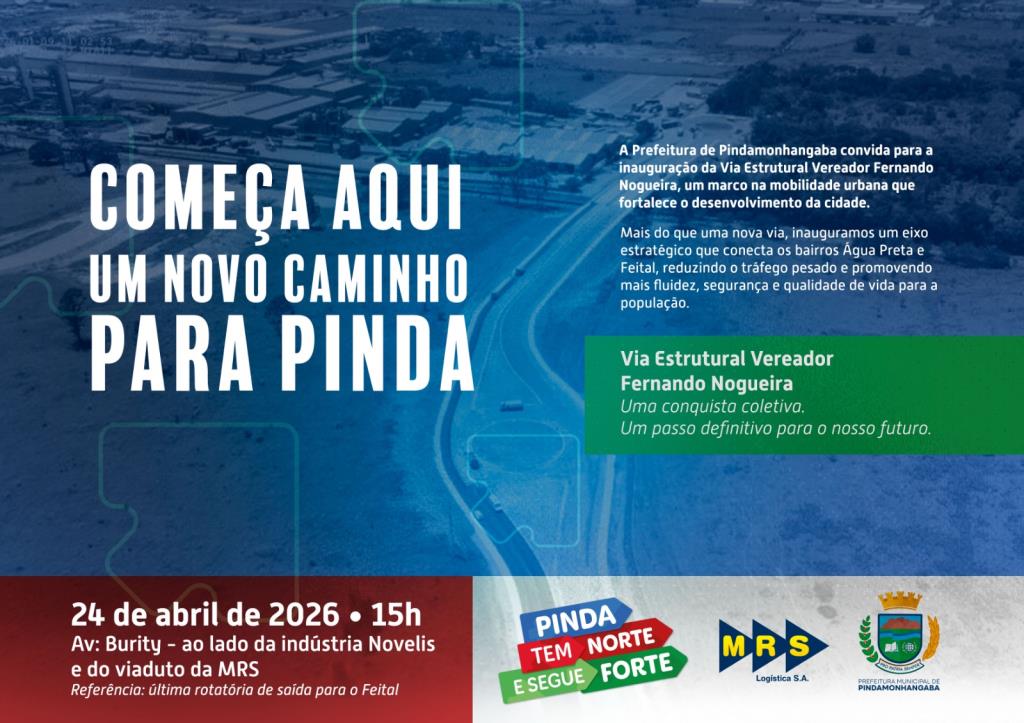 Governador Tarcísio confirma participação na inauguração da Via estrutural hoje em Pindamonhangaba