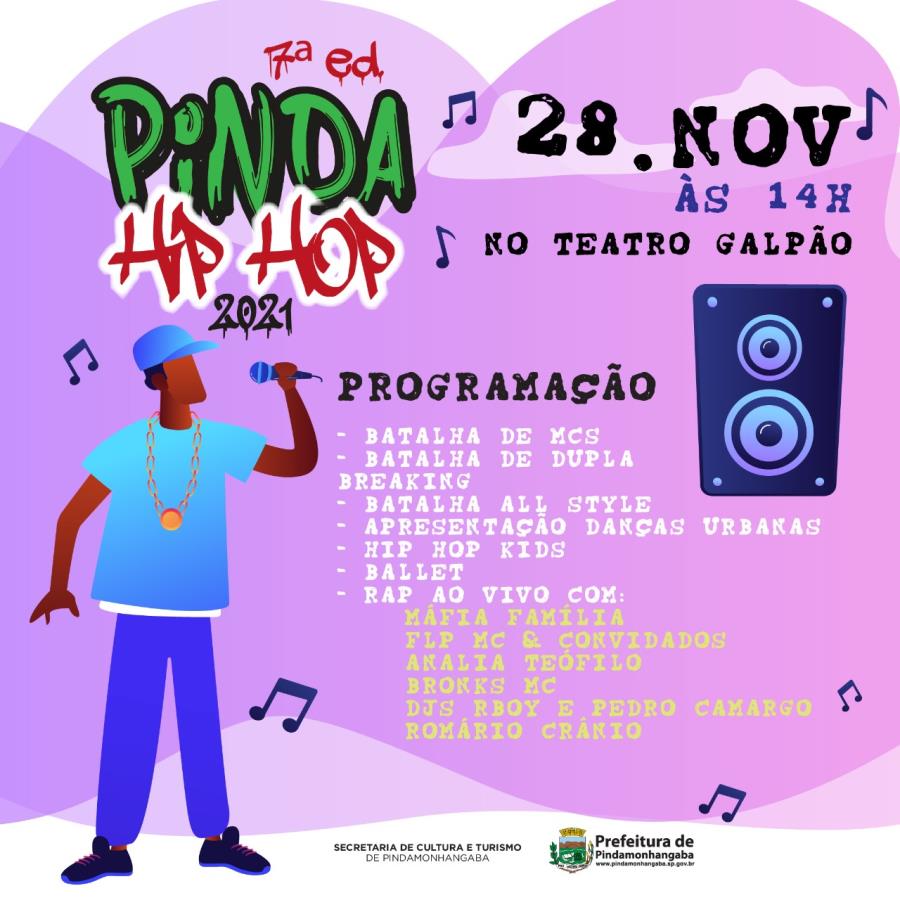 25/11 - Pinda realiza batalha de Hip Hop no próximo domingo