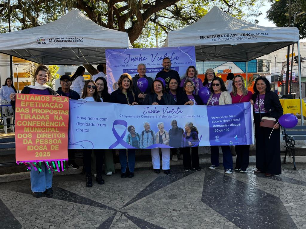 Junho Violeta: caminhada reforça combate à violência contra pessoa idosa em Pinda