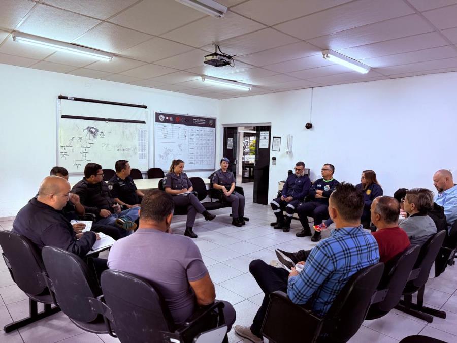 Reunião na sede da PM define estratégias de segurança e mobilidade urbana para o Pinda Rodeio Fest