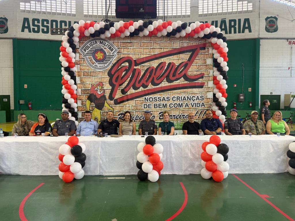 Formatura do PROERD reúne estudantes e celebra educação preventiva nas escolas de Pinda
